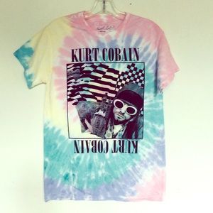 Kurt Cobain Tie Dye Band Tee Shirt
